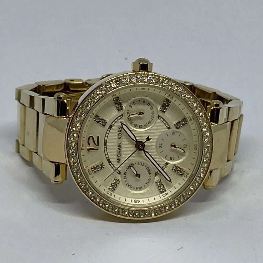 Michael Kors Parker MK6056 Women Stainless Steel Analog Dial Quartz Watch WO724 - Picture 7 of 12